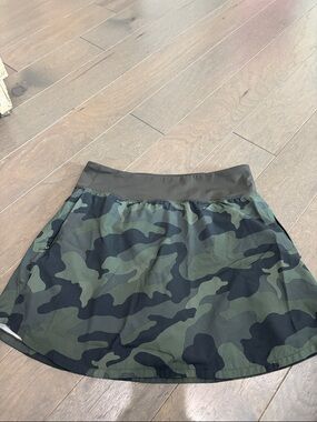Old Navy Green & Black Camo Circle Skater Skirt